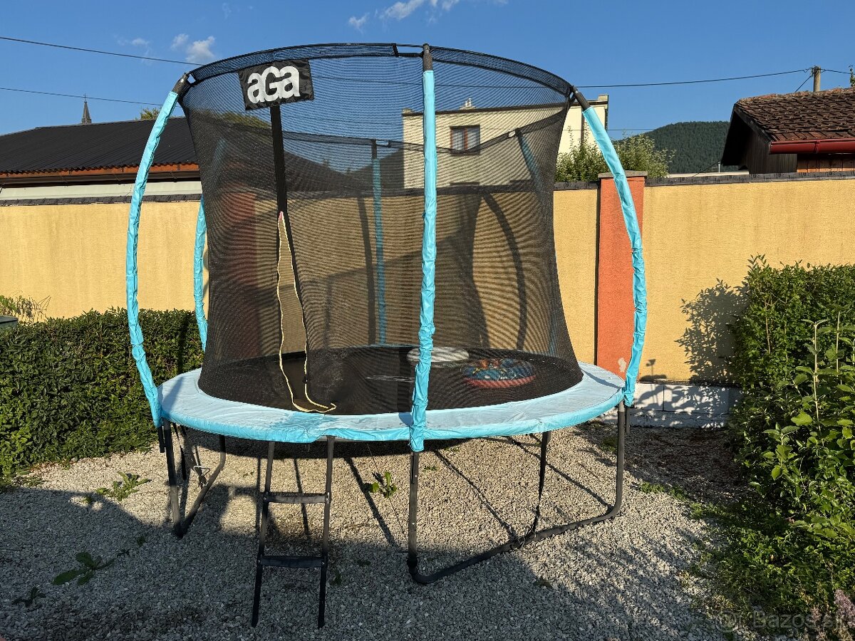 Trampolína 305 cm s vnútornou ochrannou sieťou a schodíkmi