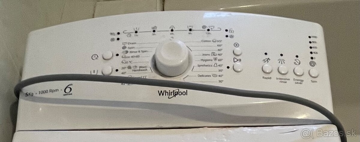 Pračka WHIRLPOOL 6 SENCE na 5kg prádla, 40cm, Nitra