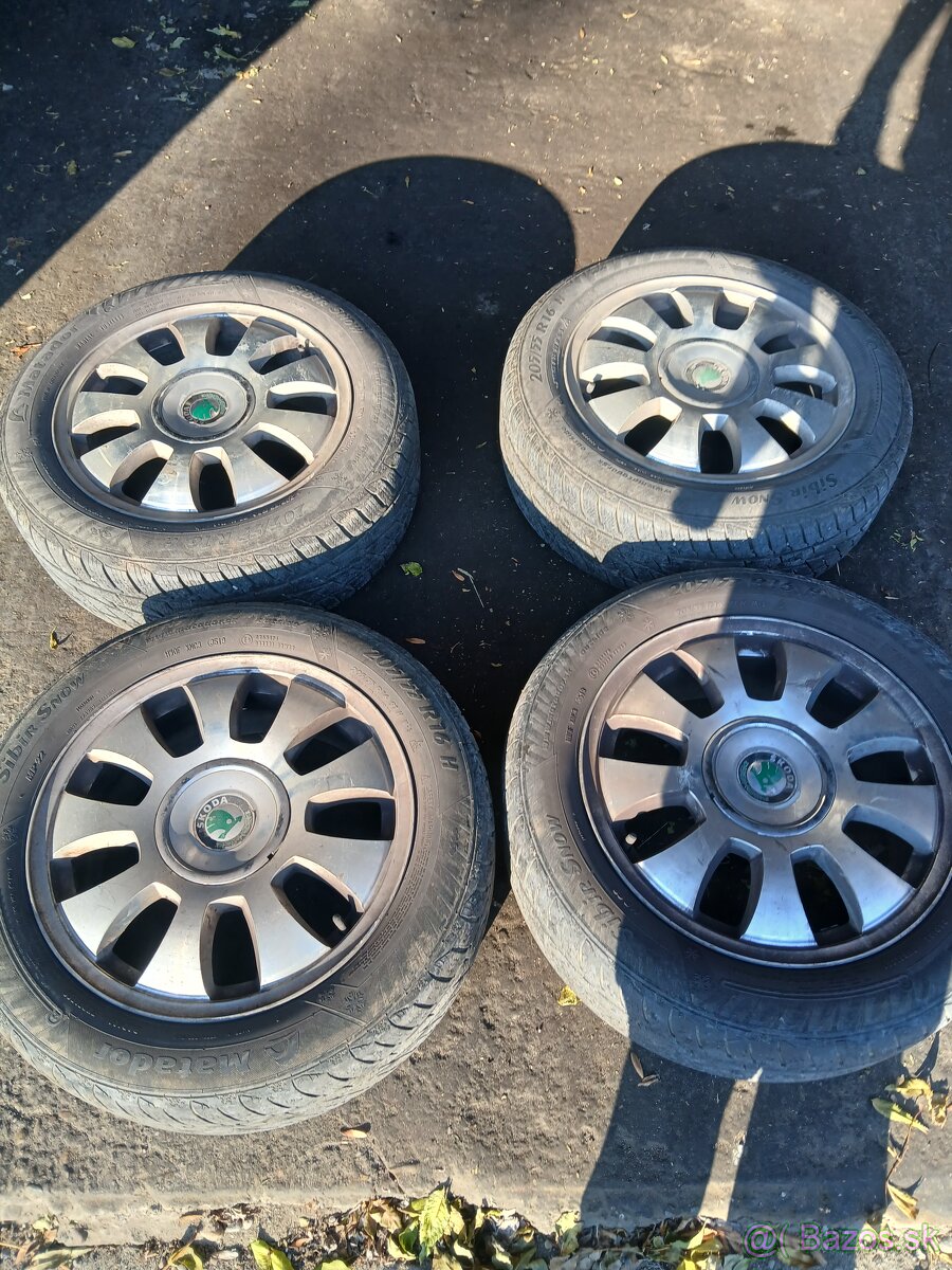 Predam kolesa octavia 1 5x100 Skoda metalica