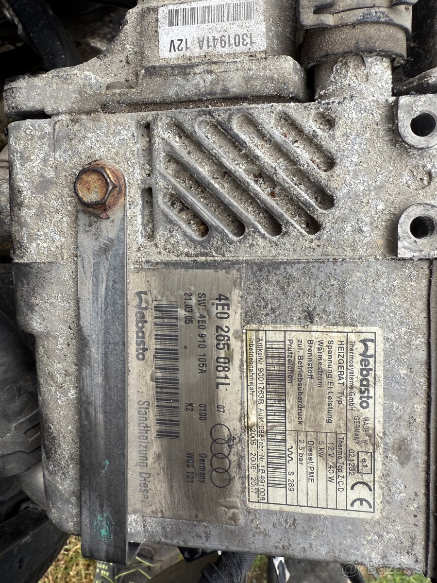 Webasto nezávisle kúrenie Audi A8 D3