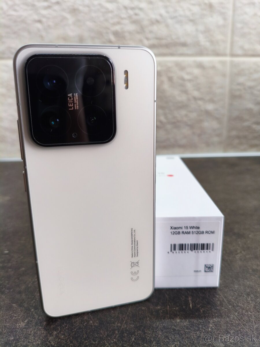 Xiaomi 15 5G 12GB/512GB Biely + 50w nabijacka