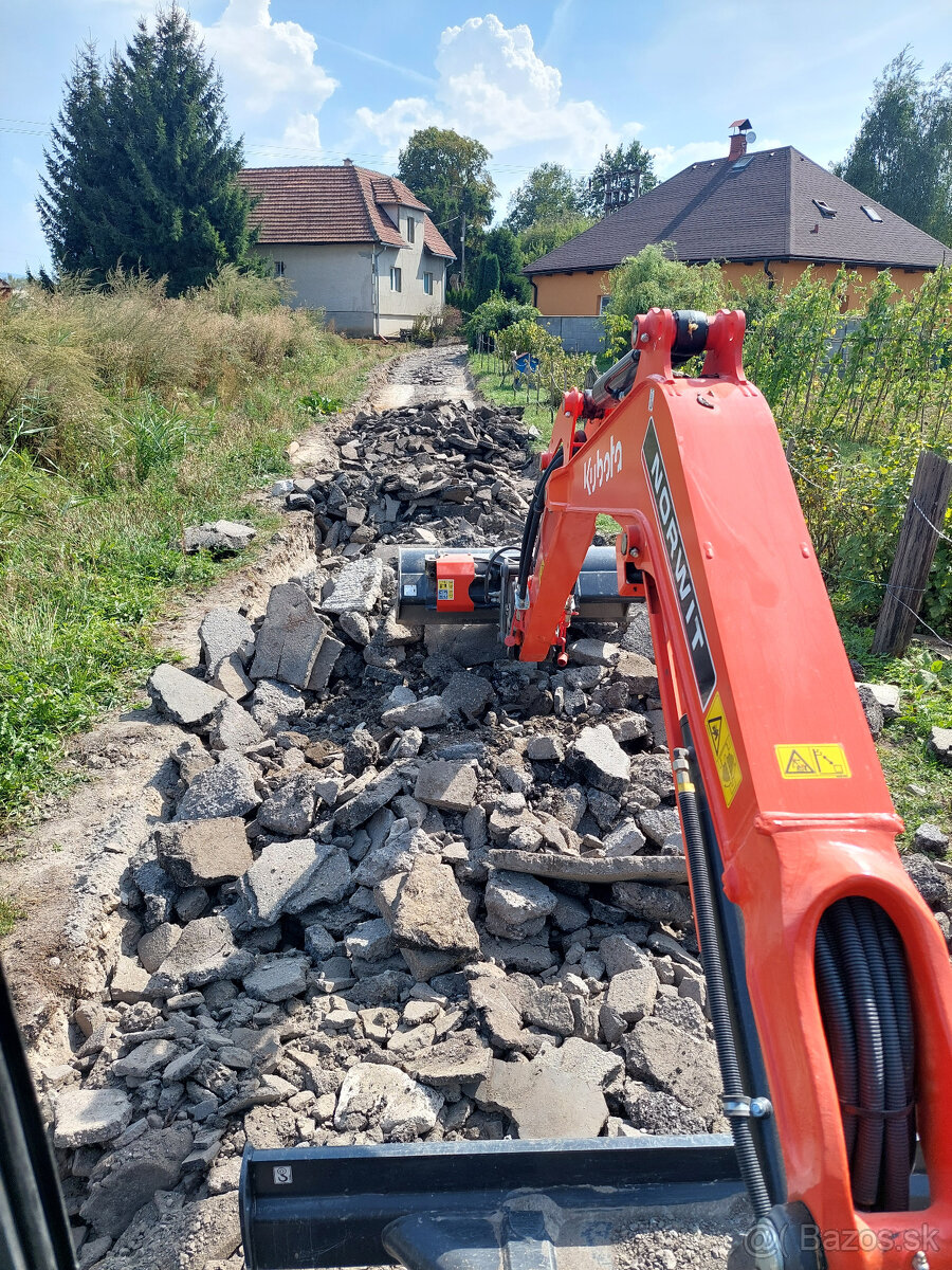 Zemné práce, výkopové práce, kopanie, báger, minirýpadlo