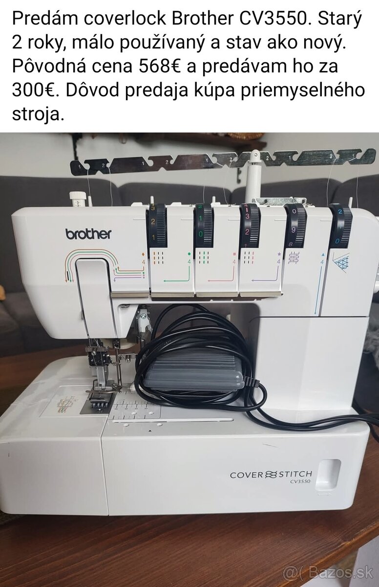 Predám coverlock Brother CV3550