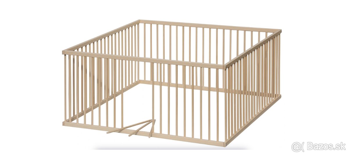 Detská drevená ohrádka LANA - buk, 150 x 150 x 70 cm