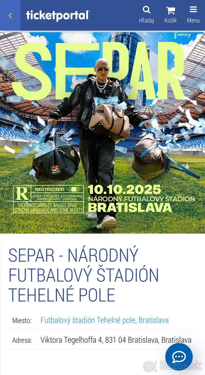 Separ Tehelné Pole - Státie B