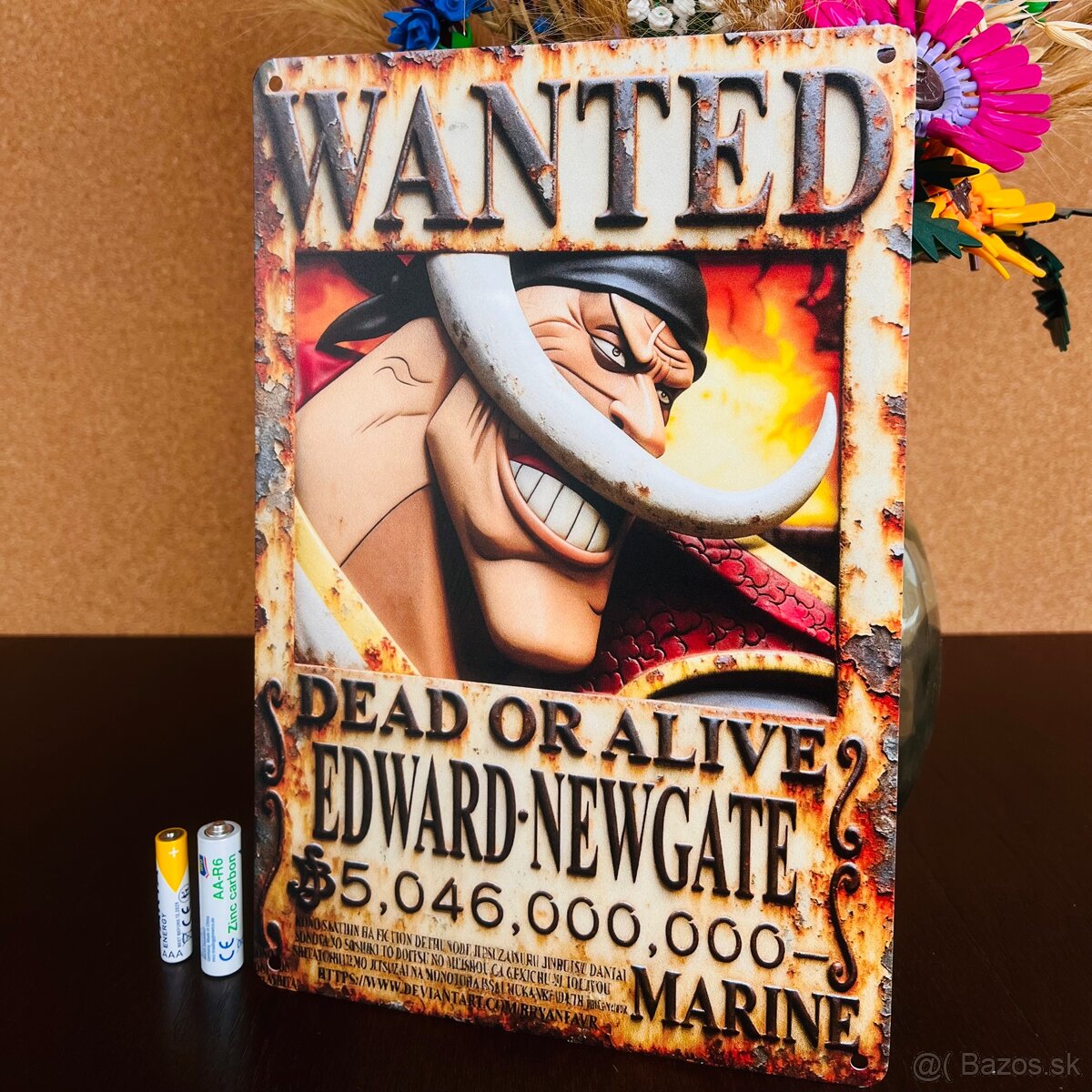 Edward Newgate white beard One Piece železná tabuľka