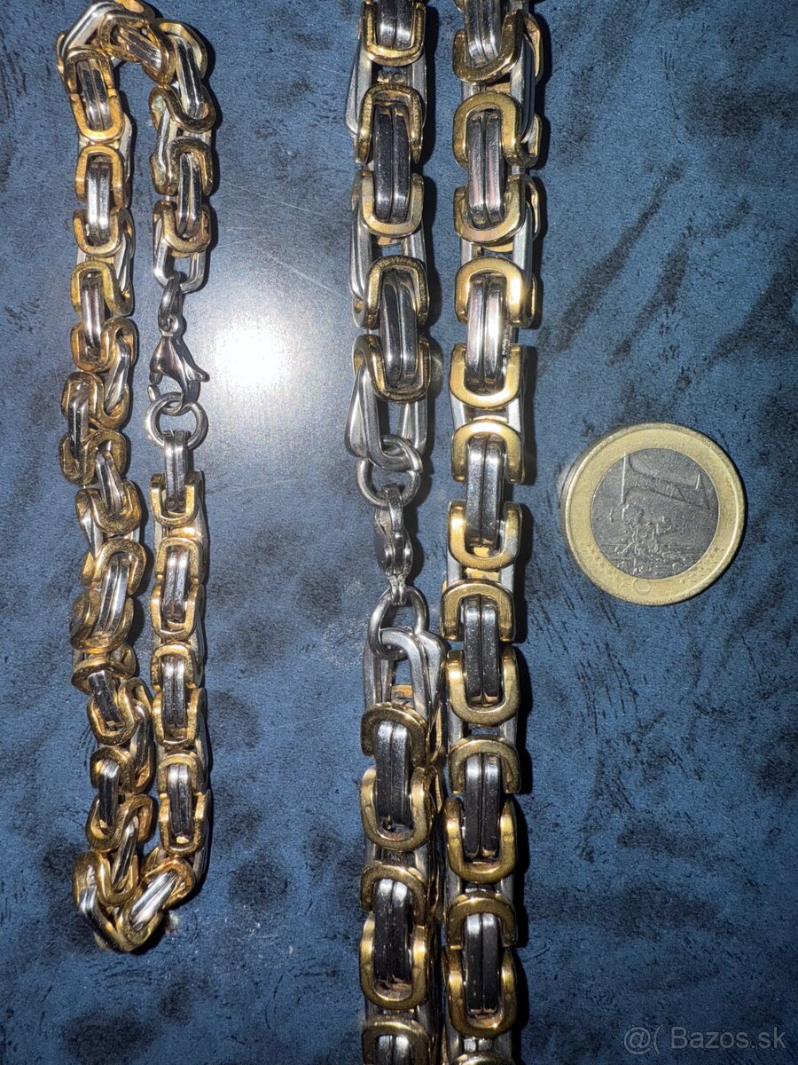 Retiazka a náramok kráľovsky vzor chirurgická oceľ