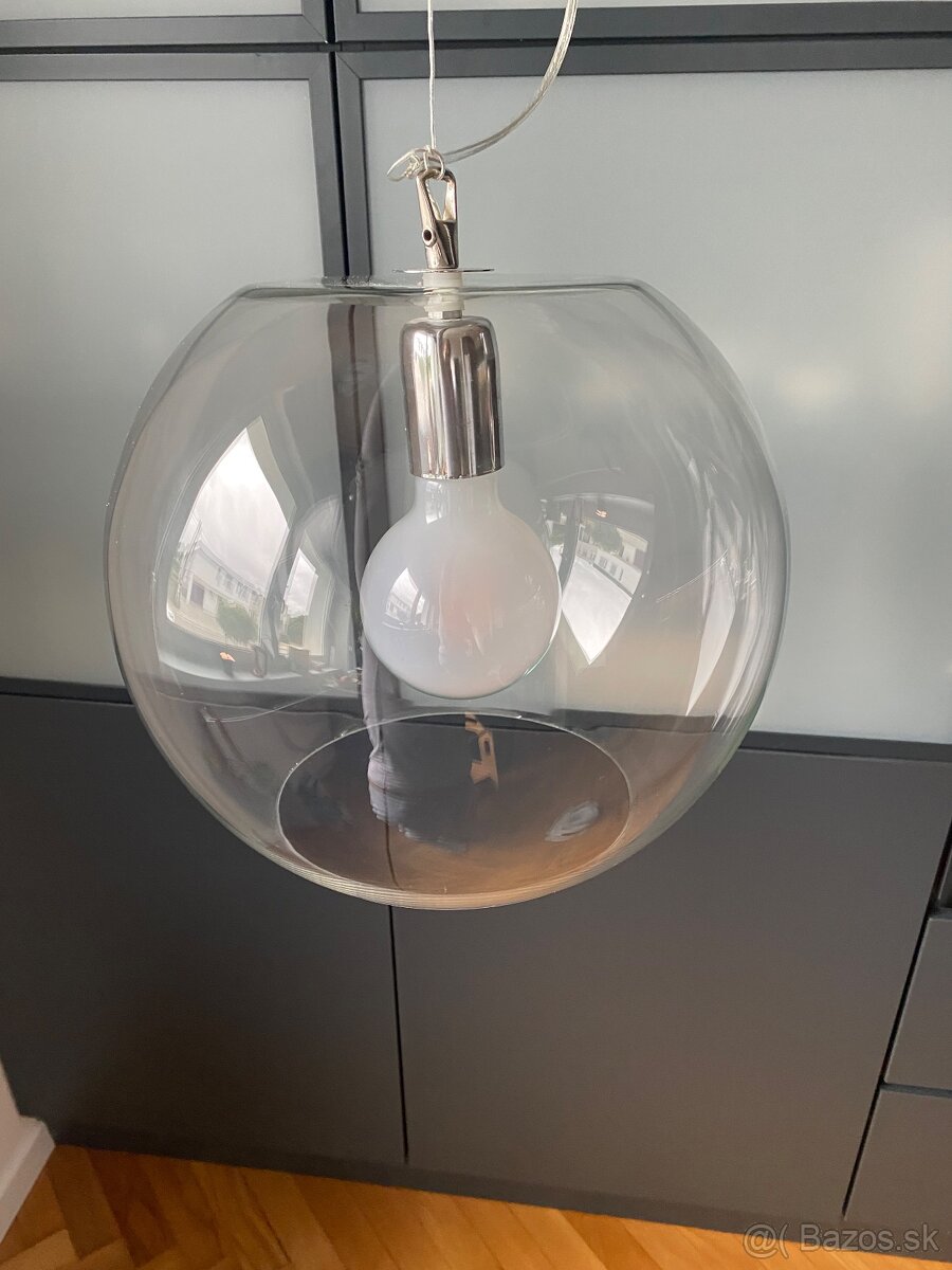 Sklenený luster guľa priemer 28cm