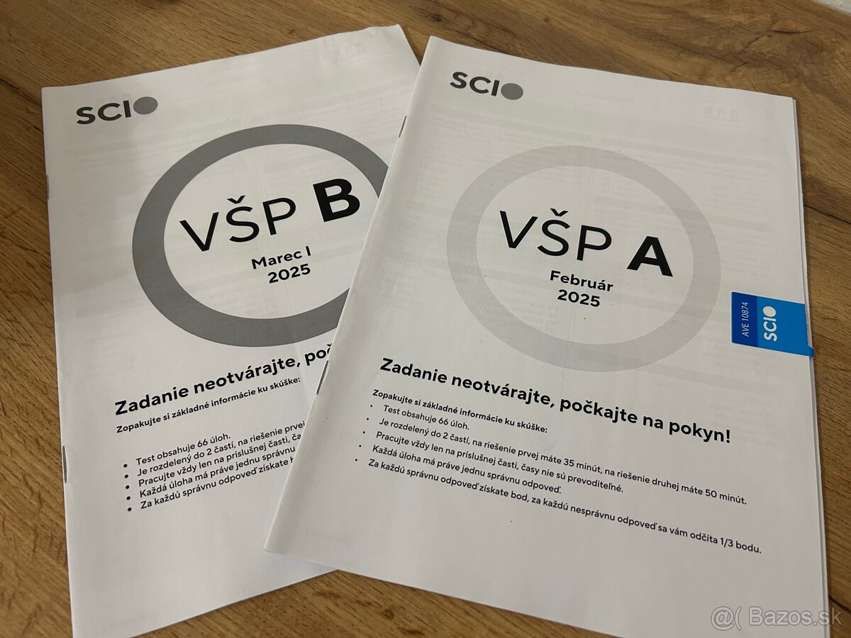 VŠP - SCIO/ AJ - SCIO