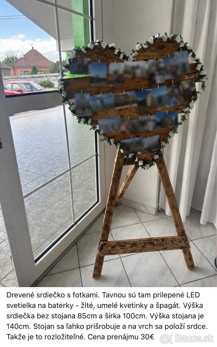 Drevenné srdce (prenájom)