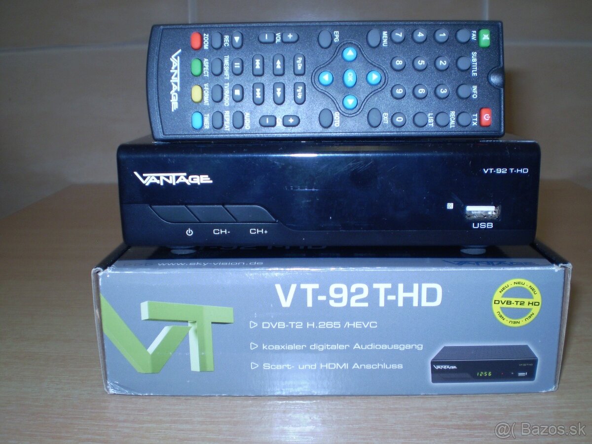 Novy DVB-T2 Prijimac Vantage VT-92 HD