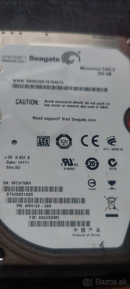 Seagate Momentus 5400.6 250GB,2.5"