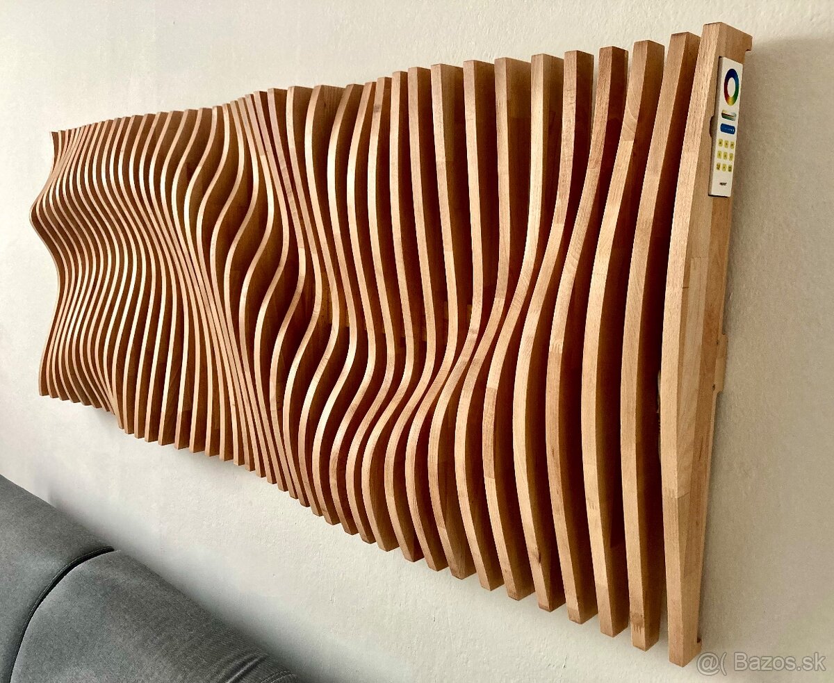 Parametrický akustický panel s LED podsvietením