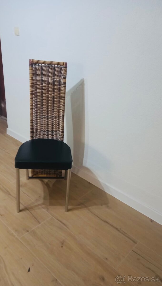 Pletené jedálenskej stoličky 6ks