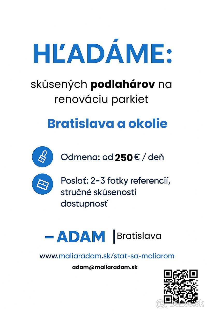 €250/deň - Renovacie parket / Bratislava a okolí