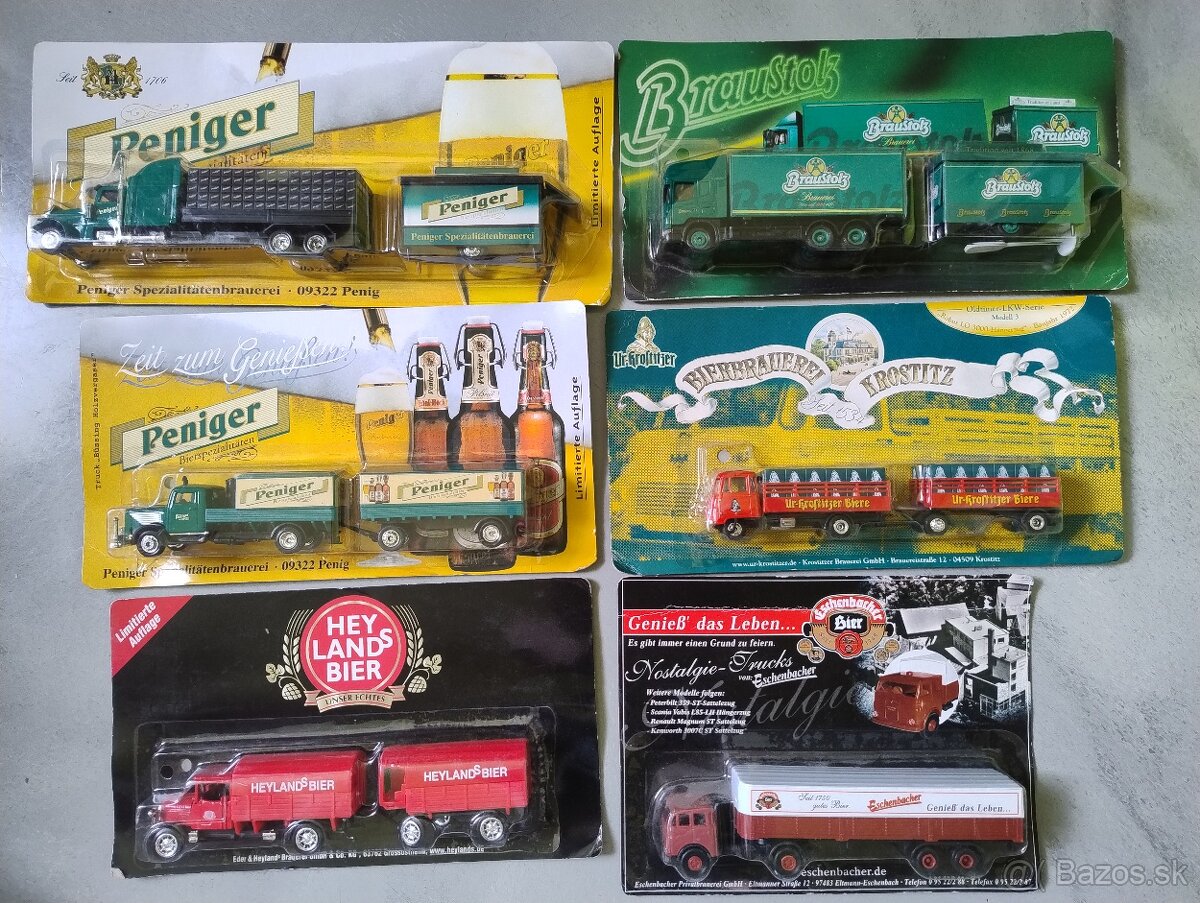 modely 1:72, 1:87, modely kamiónov