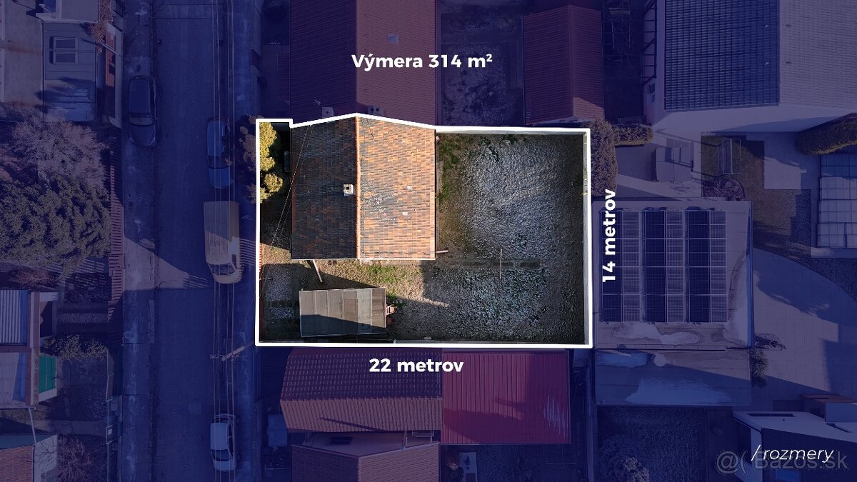Pozemok 314 m2 v Trnávke s domom