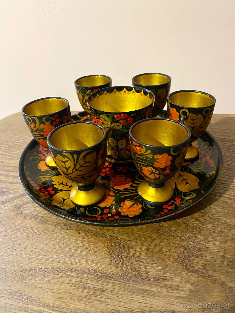 Súprava pohárikov Chochloma