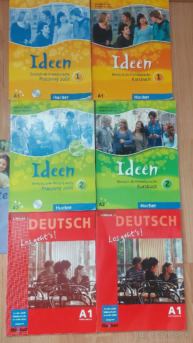 Učebnice nemčiny Hueber Ideen 1 a 2; Lingua 21 (A1)