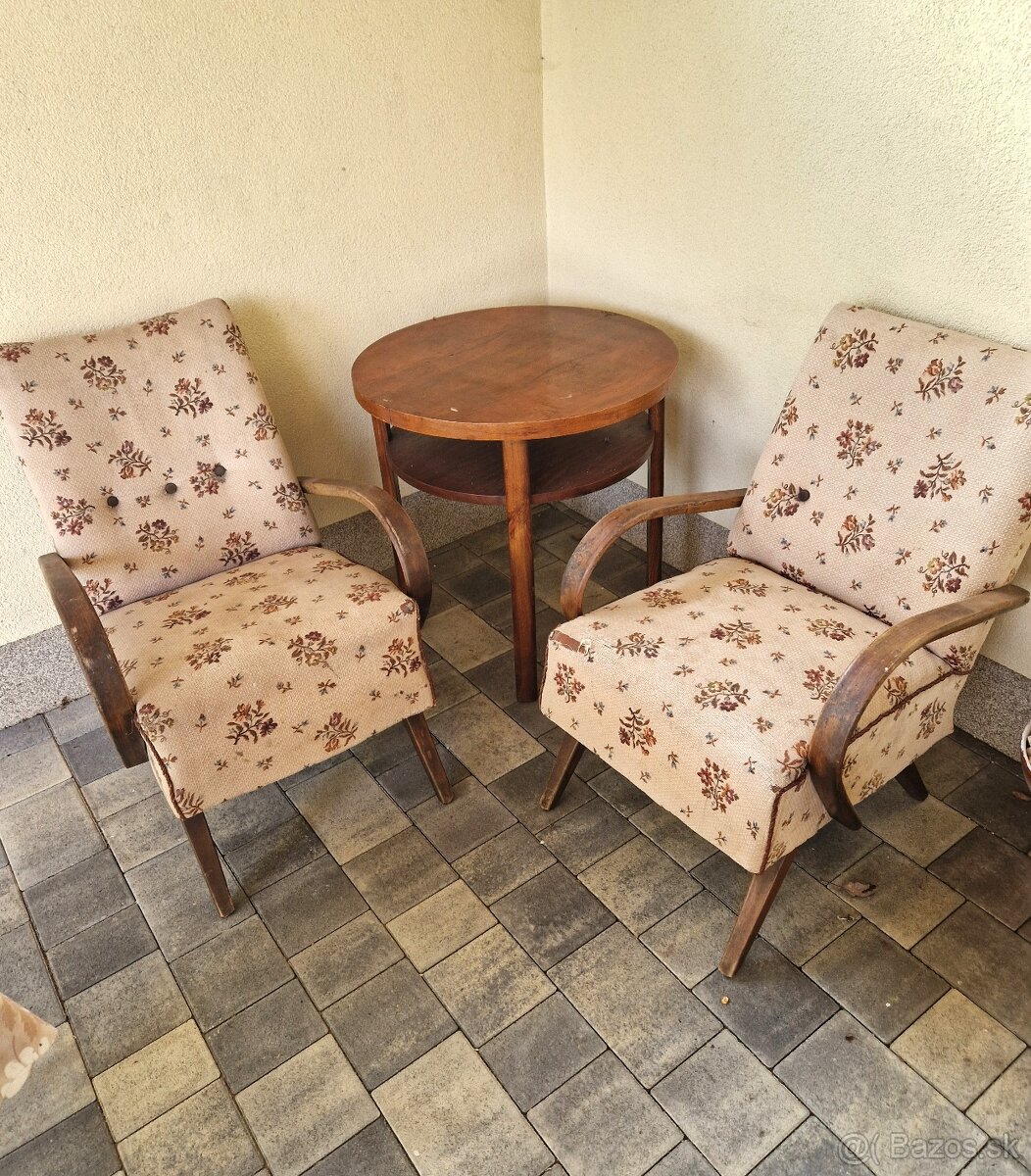 Retro kreslá + stolík