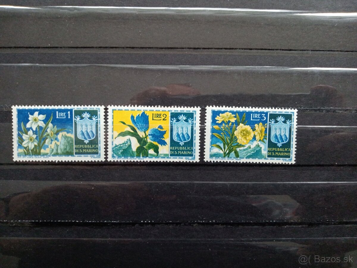 Poštové známky č.767 - San Maríno - kvety