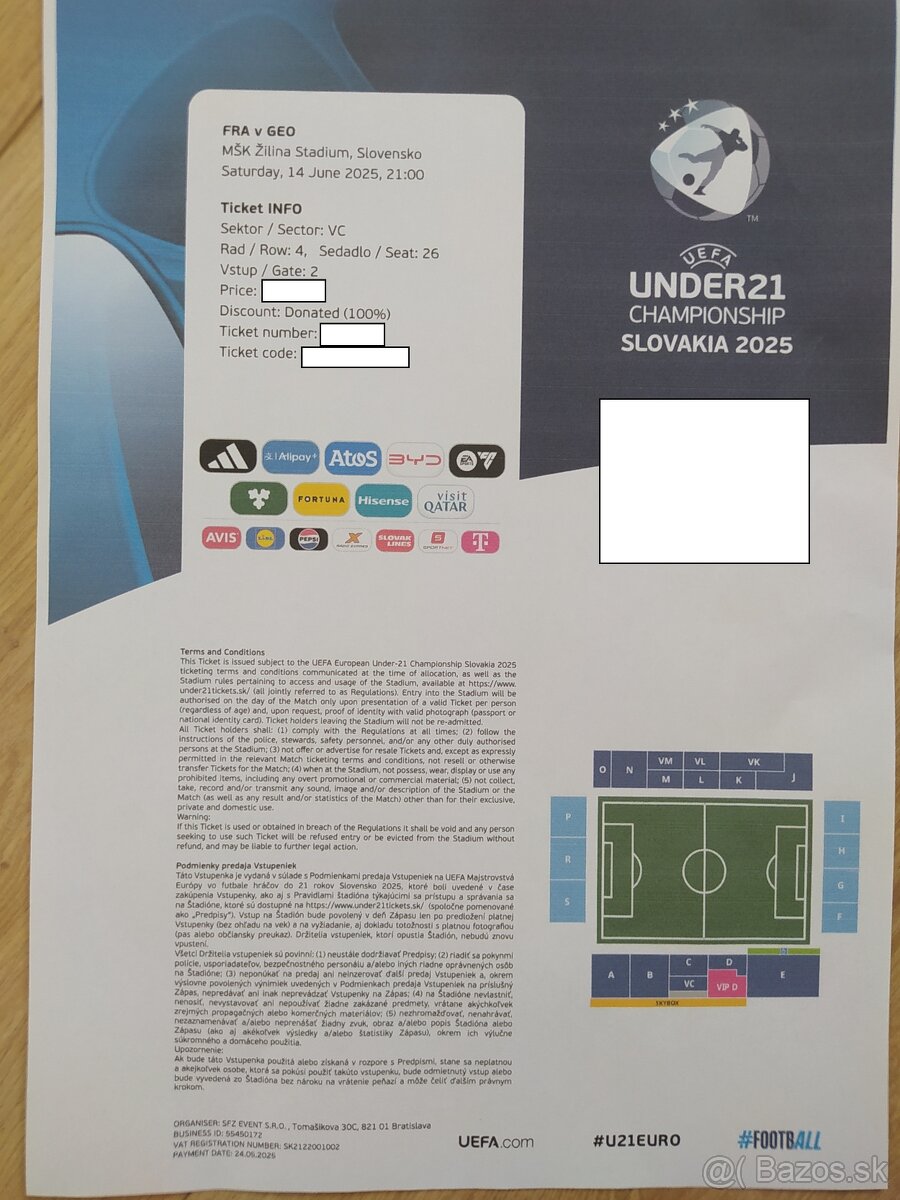 Francúzsko - Gruzínsko Vstupenky na futbal EURO U21