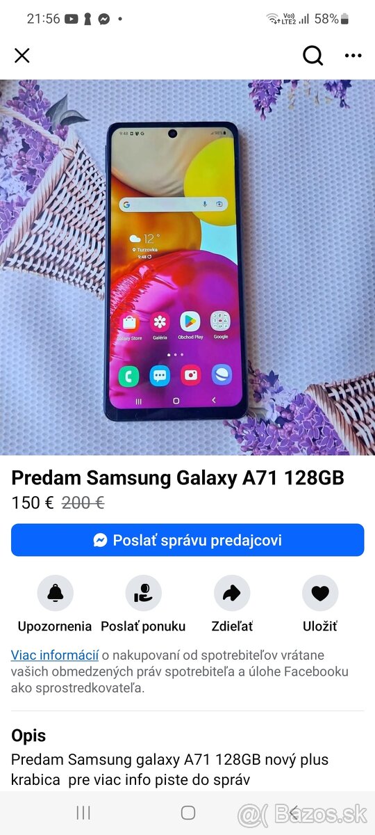 Predam samsug A71