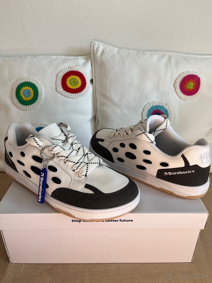 Barefoot tenisky | Barebarics Fusion White & Charcoal