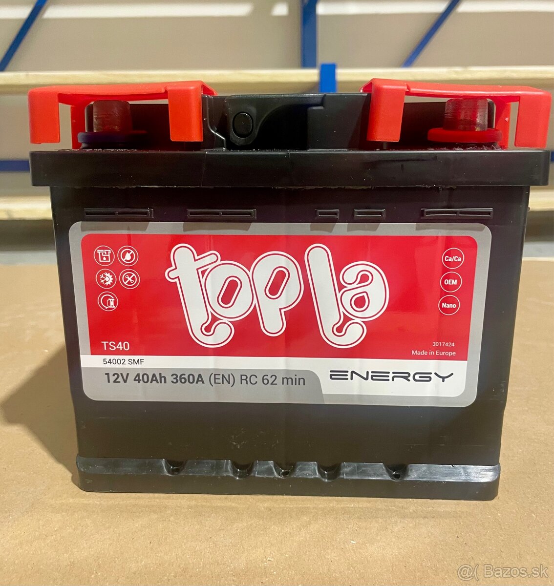 Autobateria 40Ah 360A Rozmer (207×175×175)