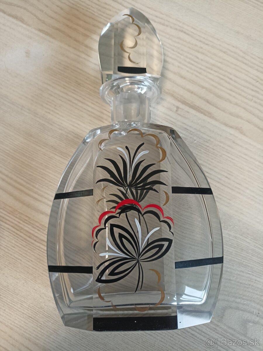 Karafa a 6 sklenic Art Deco, Karel Palda, cca 1930