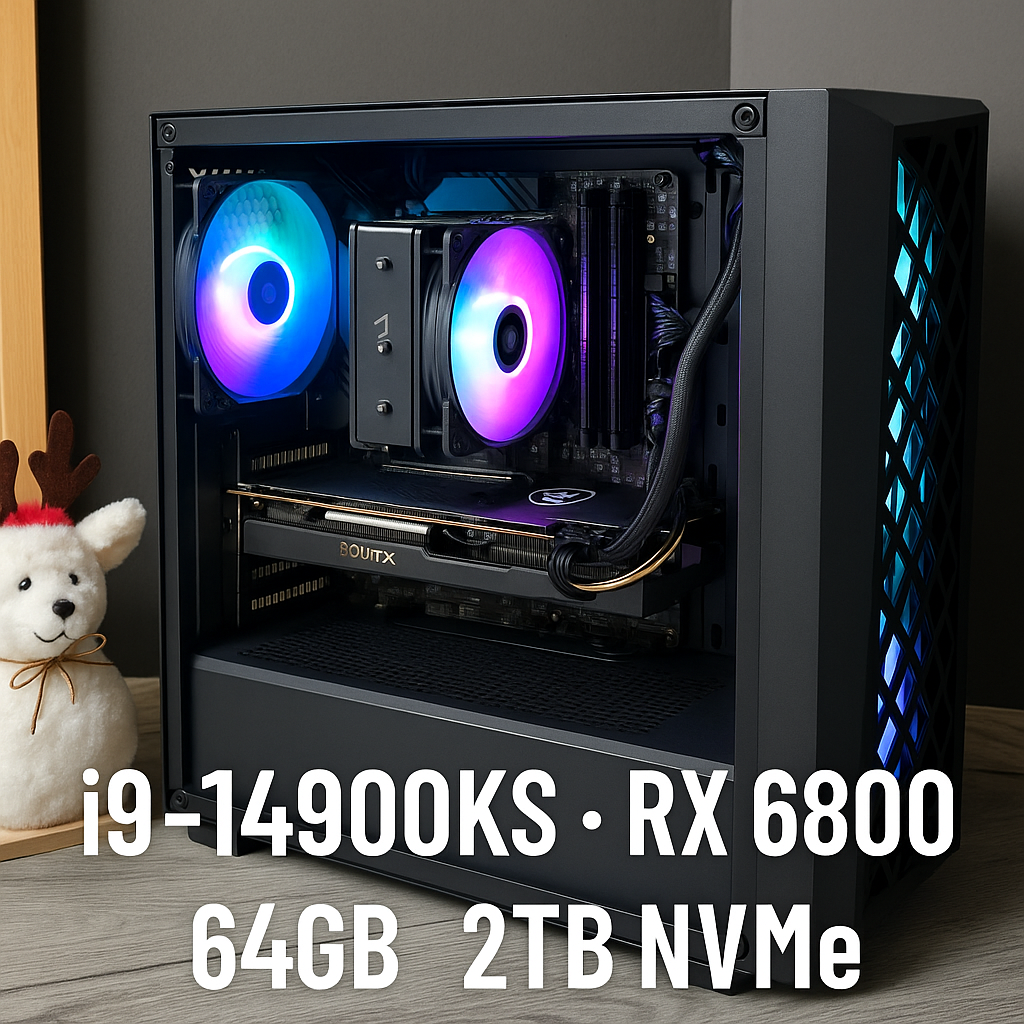 🔥Výkonný herný/pracovný PC i9-14900KS, RX 6800, 64GB RAM 🔥