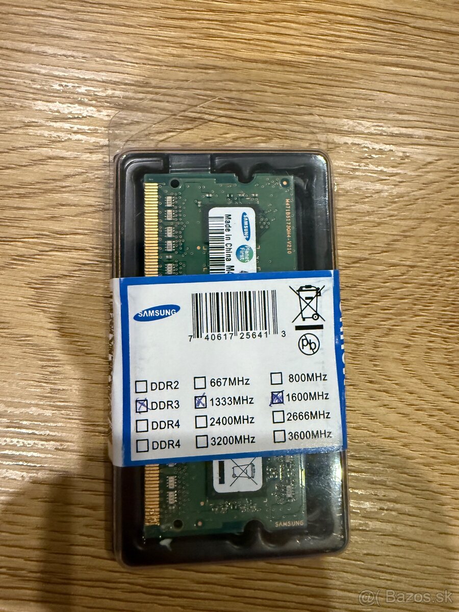 RAM 4GB Samsung DDR3 L 1,35V SO-DIMM
