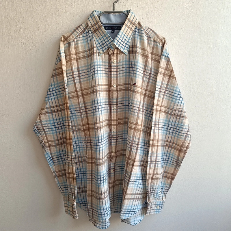 Tommy Hilfiger pruhovaná košeľa s dlhým rukávom XL