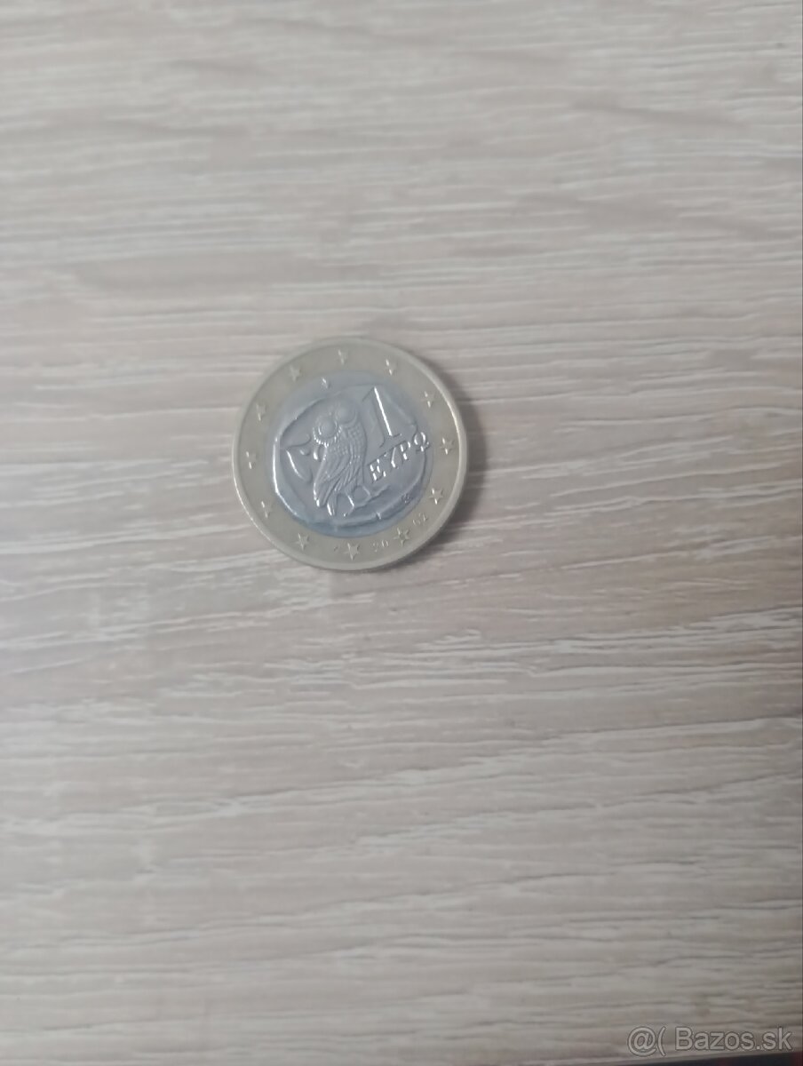 1 eurová minca zo znakom sovy