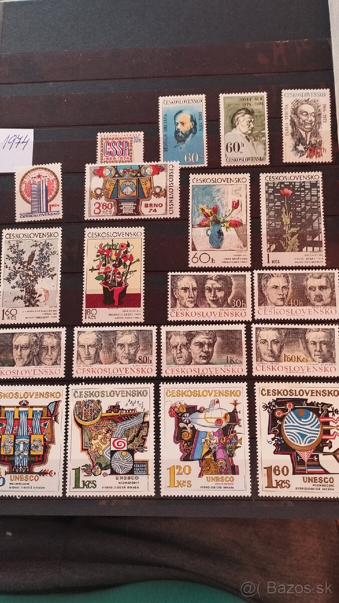 Známky Československo 1974 kompletní rok