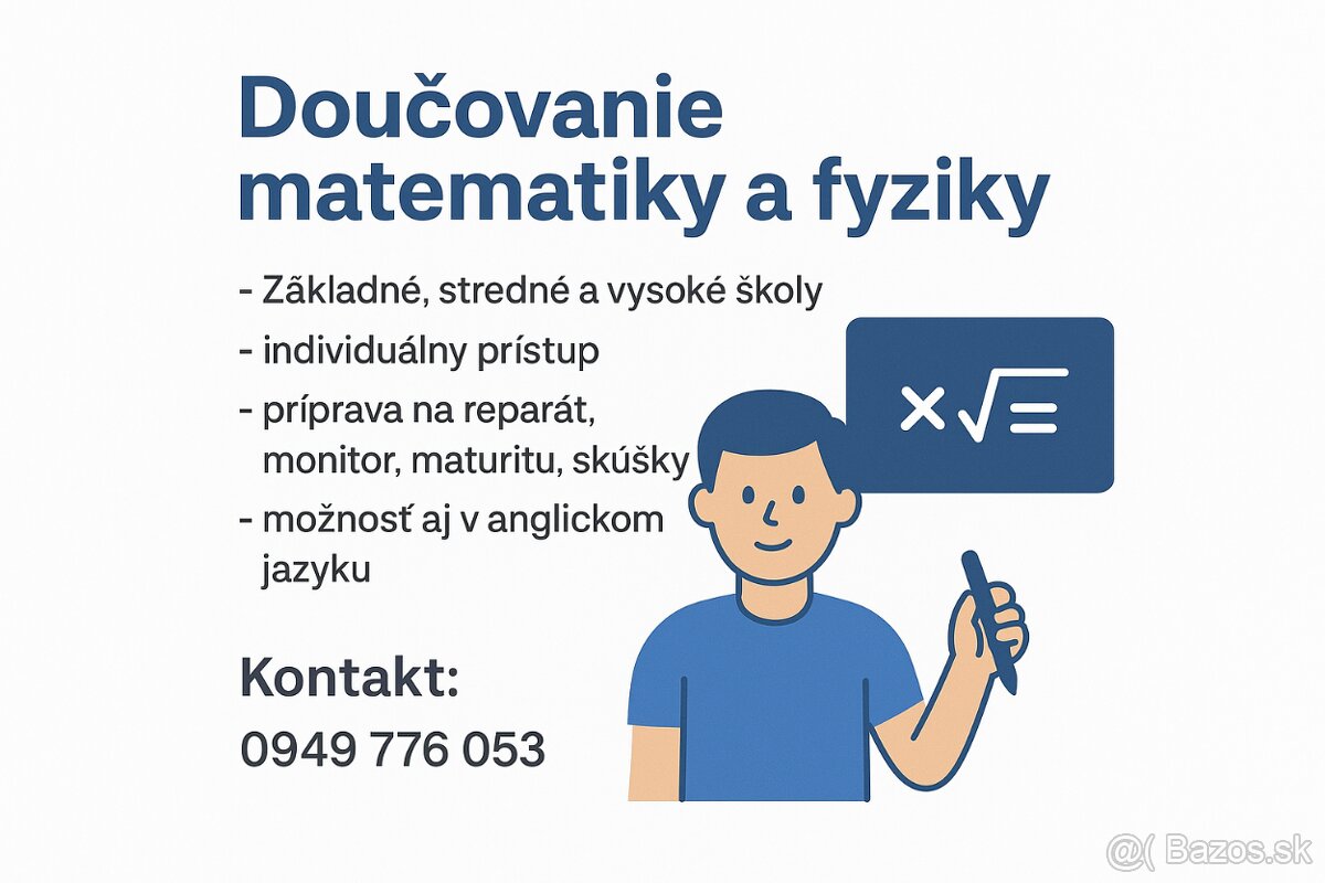 Doučovanie matematika, fyzika
