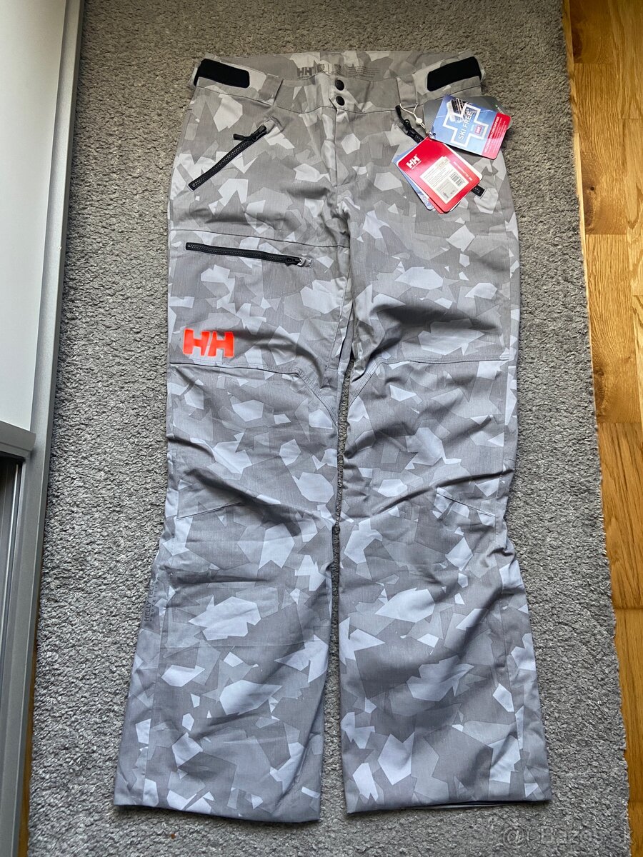 Helly Hansen lyžiarske snowboardové cargo šedé nohavice