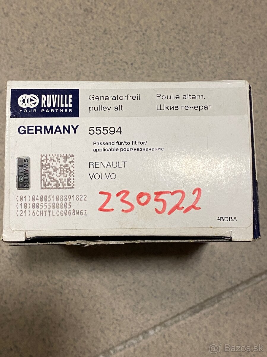 Remenica alternátora INA F-556599.01 pre Alternátor VALEO