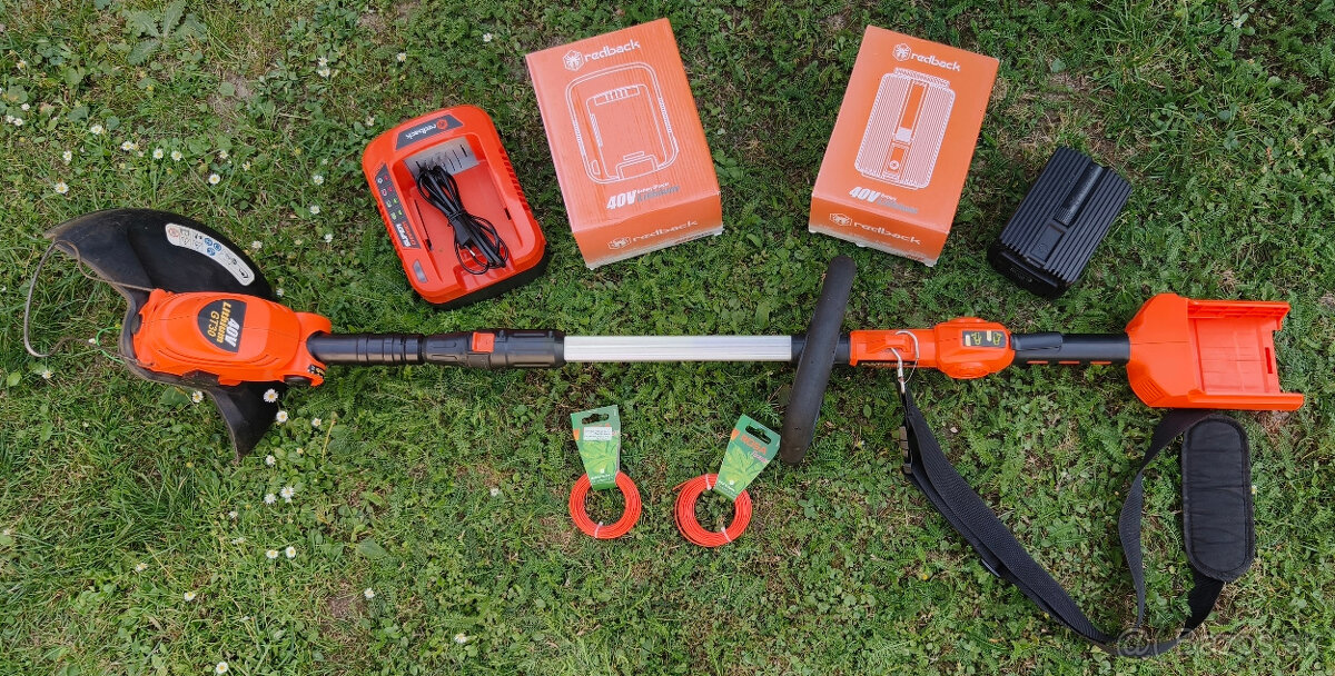 AKU strunová kosačka 40V+6Ah batéria+ultra rýchlonabíjačka