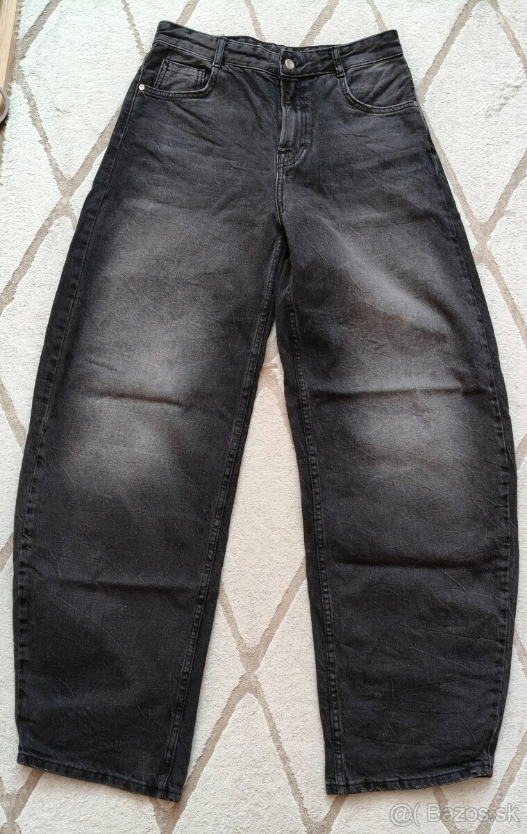 Džínsy baggy black