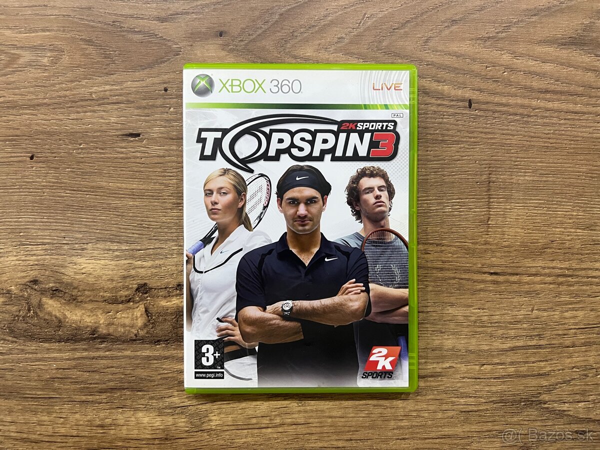 Hra Top Spin 3 na Xbox 360