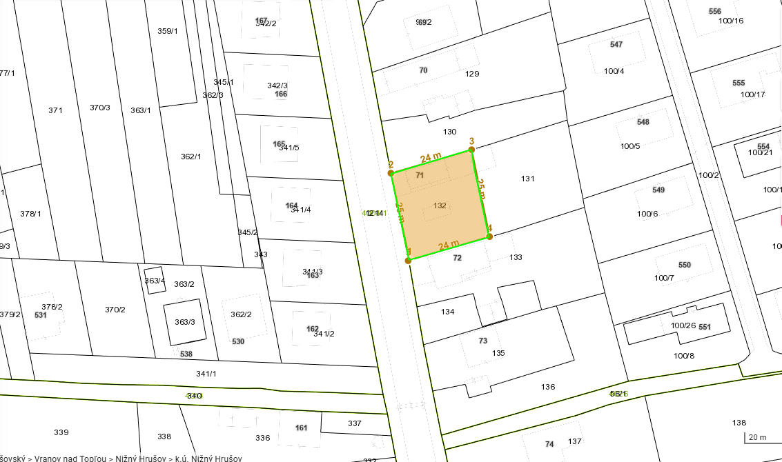 Exkluzívne: Pozemok 598 m² Nižný Hrušov, všetky IS,18 900 €