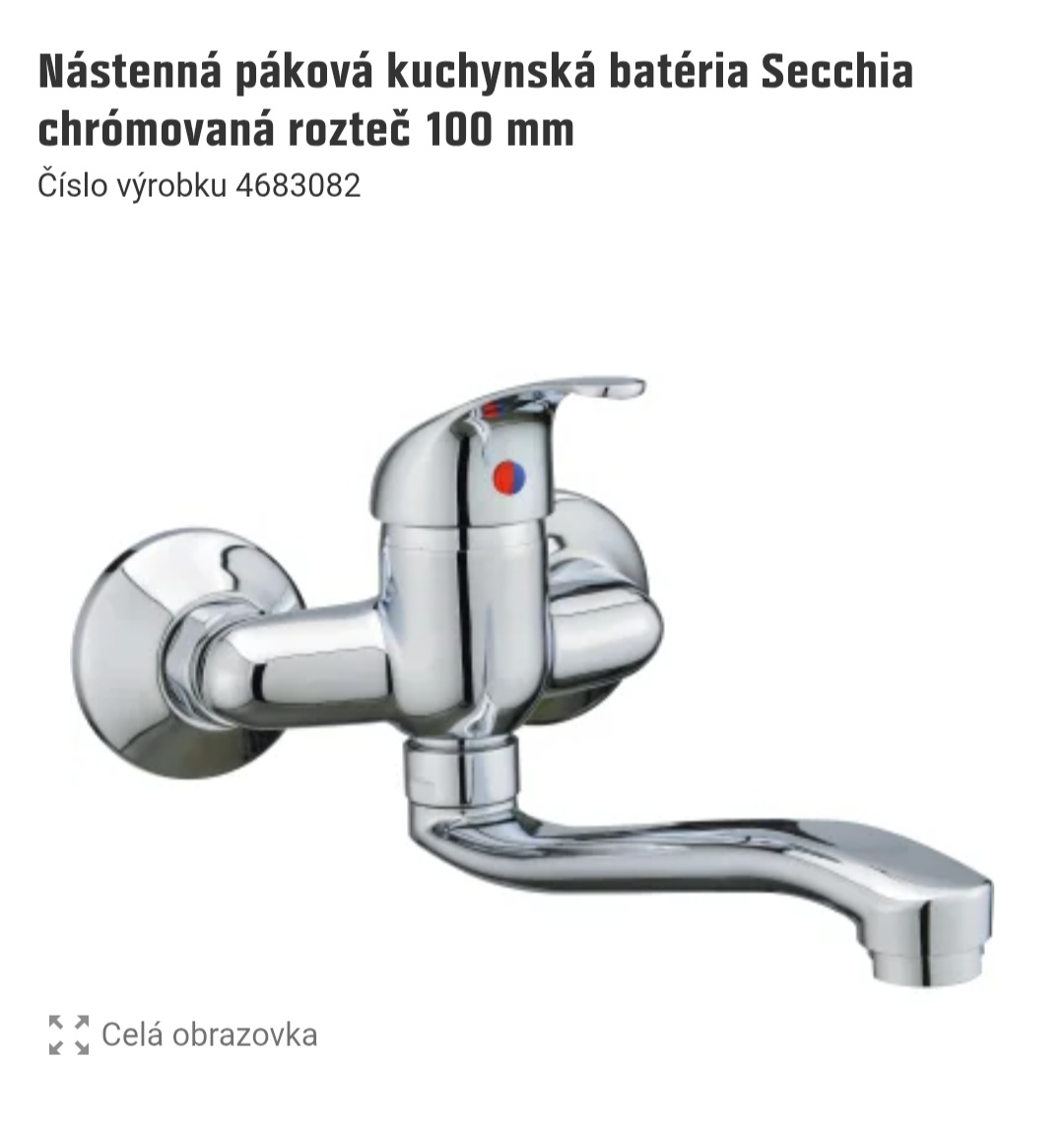 Scecchia páková kuchynská bateria