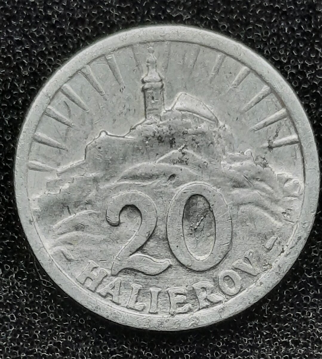 20 halier 1942 Slovenský štát