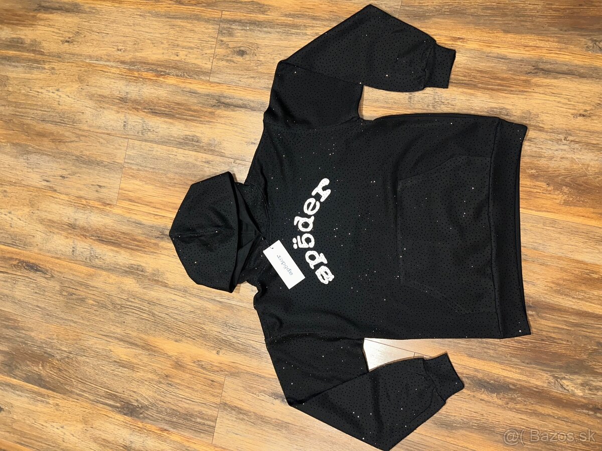 Spider sp5der spyder mikina cierna diamantova vvs diamond