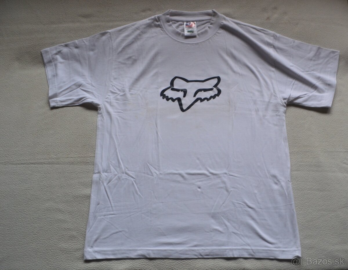 Fox kvalitné tričko biele cierne