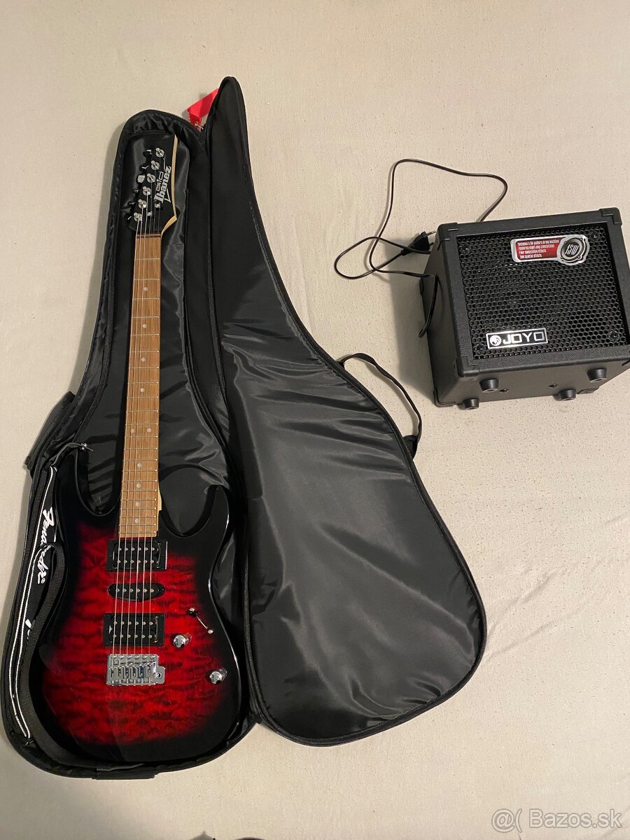 Elektrická gitara Ibanez + kombo JOYO + obal (kompletný set)