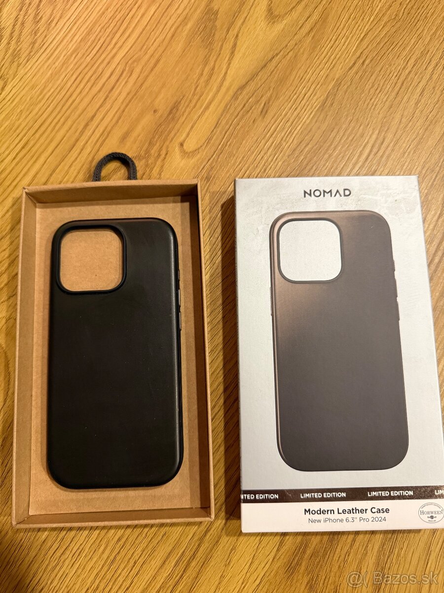Predam kožený obal Nomad Green Chrome – iPhone 16 Pro