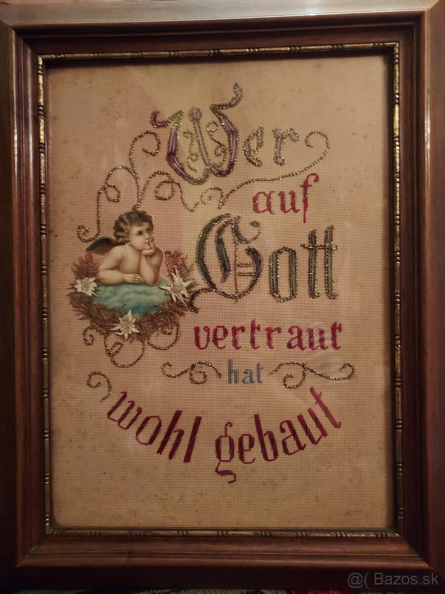 PREDÁM NÁDHERNE VYŠÍVANÝ OBRAZ POZEHNANIA DO DOMU