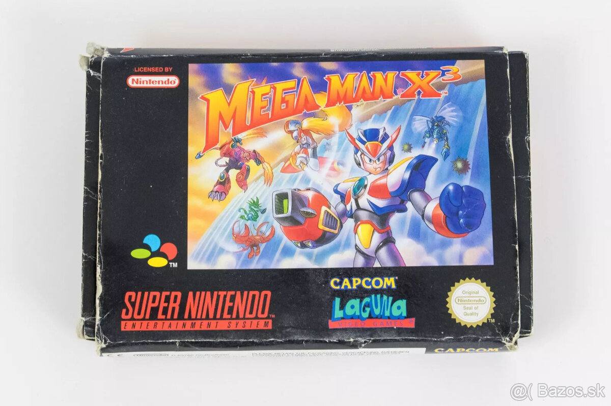 Mega Man X3 SNES PAL OVP CIB kompletná VZÁCNOSŤ